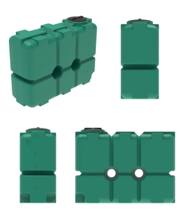 Пластиковая прямоугольная емкость ST-2000 (зеленый) 5