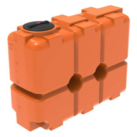 Пластиковая прямоугольная емкость ST-2000 (оранжевый) 0