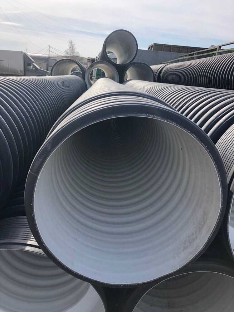 Труба БЕЗ РАСТРУБА sn6 500/427 6м гофрированная 2