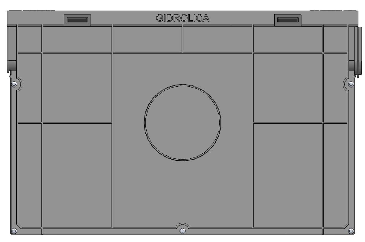 Комплект Gidrolica Light: пескоуловитель для пласт. лотков ПУ 10.11,5.32-пласт. с реш. РВ-10.11.50 (08078) 1