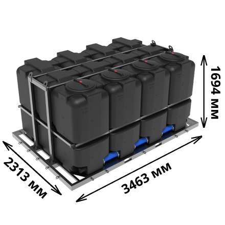 Кассета ЭкоПром ST 8000 л (4х2000) (Черный) 1