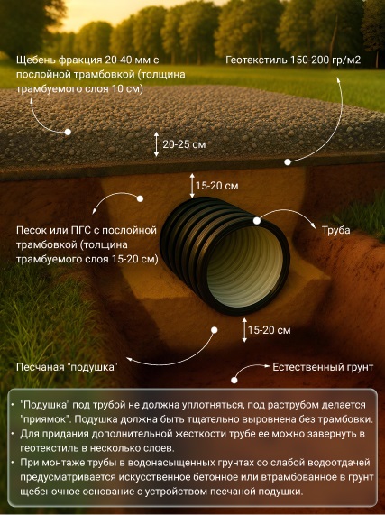 Труба ПЭ sn6  340/300 6м с раструбом 4