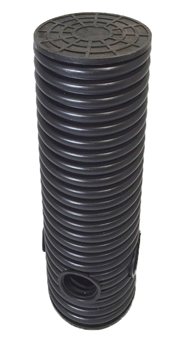 Дренажный колодец d315 h5500 с черной крышкой (отводы 200 мм) 0
