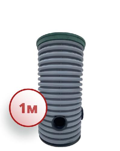 Дренажный колодец d460 h1000 с зеленой крышкой (отводы 200 мм)