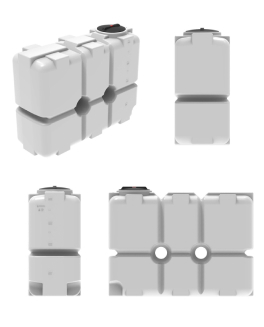 Пластиковая прямоугольная емкость ST-2000 (белый) 5