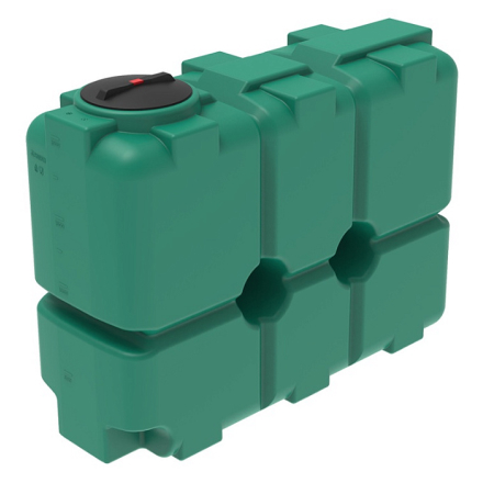 Пластиковая прямоугольная емкость ST-2000 (зеленый) 0