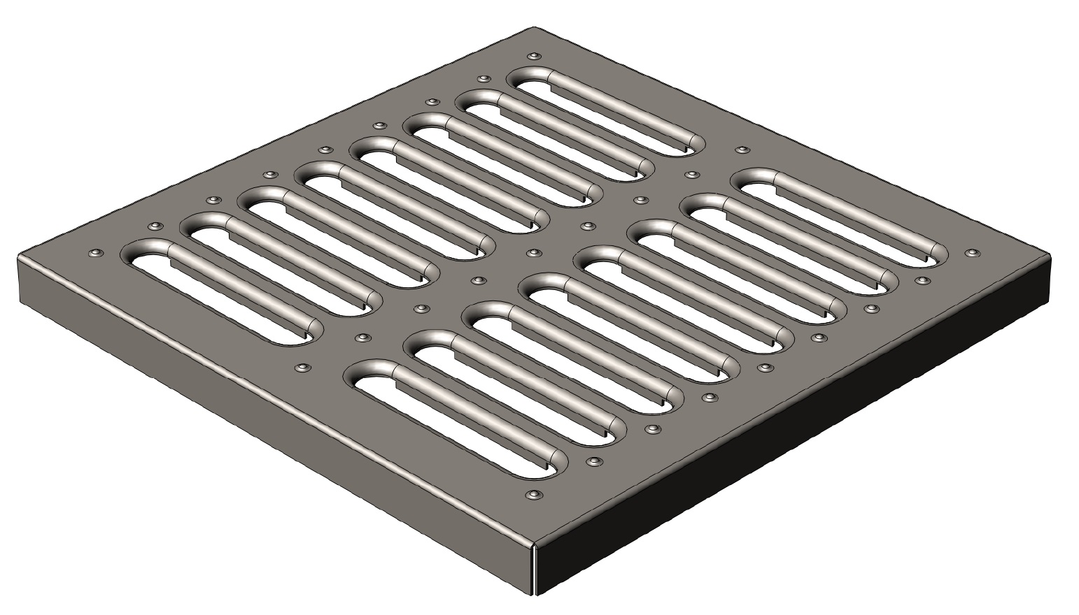 Решетка водоприемная Gidrolica Point РВ-28,5.28,5 - штампованная стальная оцинкованная, кл.А15 (200/1) 0