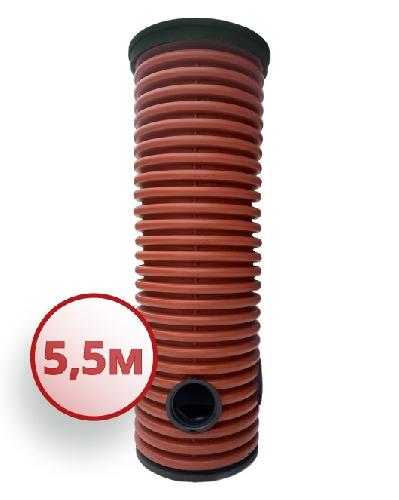 Дренажный колодец d368 h5500 с зеленой крышкой (отводы 200 мм)