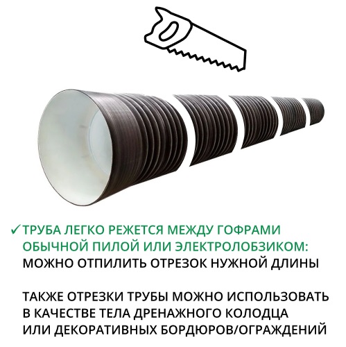 Труба ПЭ SN8  133/110 6м с раструбом 2