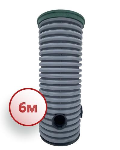 Дренажный колодец d460 h6000 с зеленой крышкой (отводы 200 мм)