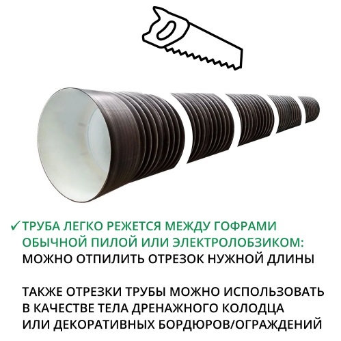 Труба ПЭ SN8  160/136 6м с раструбом 2